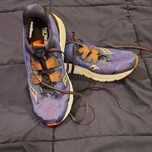 Saucony Men's Athletic Shoes in Blue and Orange Size 8.5